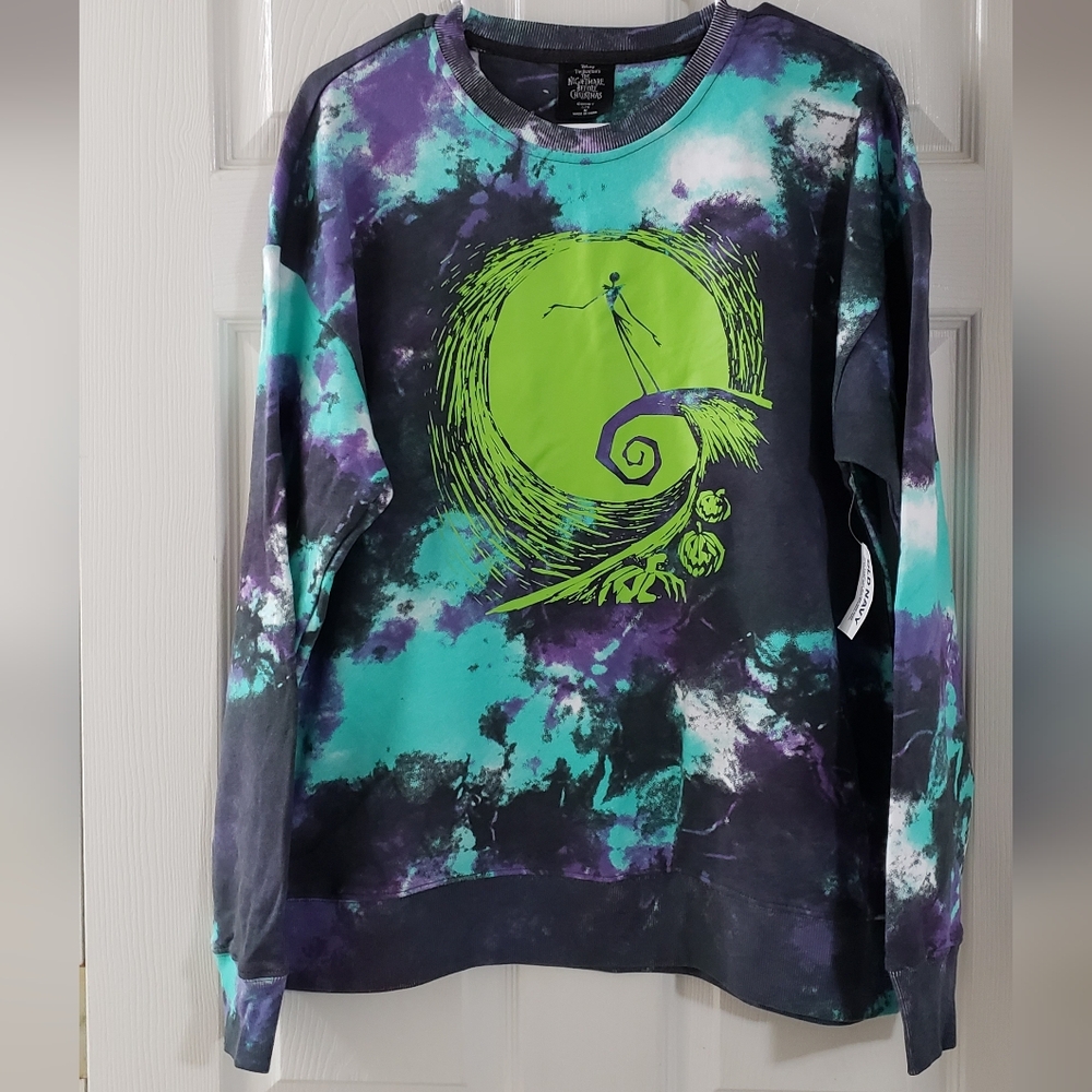 Disney Tim Burton's The Nightmare Before Christmas Tie-Dye Sweatshirt